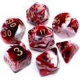 thumbnail image 1 of Polyhedral Dice Set for Dungeon and Dragons MTG Role Playing 7pcs Red White, 1 of 4