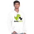thumbnail image 3 of Fathers Daddysaurus Trex Dinosaur Dad Zip Hoodie Sweatshirt Men Brisco Brands S, 3 of 5