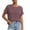 Hot Pink, variant on Crochet Tops for Women Crochet Tops for Women Crochet Lace Knit Crew Neck Boho Short Sleeve Casual Blouse Pink S