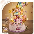 thumbnail image 4 of SKQIT Falls Building Blocks Rotating Music Box Set,Candy Flower Bonsai Botanical Collection with Light,Home Decor, 4 of 14