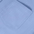 thumbnail image 7 of JTieacloth Short Sleeve Shirt With Split And Slub Linen Fabric For Casual Summer Wear Comfortable Breathable Lightweight Top Mens Dress Shirts Blue, 7 of 7