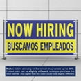 thumbnail image 3 of Now Hiring Buscamos Empleados 13 oz Heavy Duty Vinyl Banner - Trabajos Disponibles - Sign for Business Advertising Indoor/Outdoor Single-Sided with Metal Grommets (4x10 ft, Bl & Ye), 3 of 6