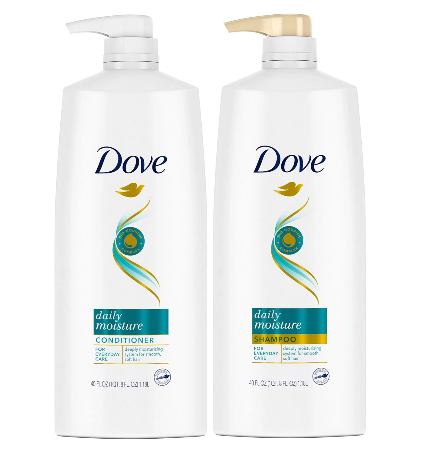 Pretentieloos Recensie uitgebreid Dove Nutritive Solutions Daily Moisture, Shampoo and Conditioner Set (40 oz  Pump Bottles) - Walmart.com