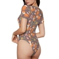thumbnail image 2 of Balery Cute Little Fox Body de cuello redondo de manga corta para mujer Tops de manga corta Tops básicos-Large, 2 of 7