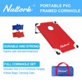 thumbnail image 3 of Set portátil de cornhole BASYNOL 91 x 61 cm, 8 pufs con funda, 3 of 7