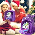 thumbnail image 5 of AGSDON 3PCS Backpacks for Girls, 16" Elementary Kids Unicorn Sequin Preschool School Bookbags and Lunch Box, 5 of 6