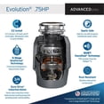 thumbnail image 2 of Triturador de desperdicios de comida InSinkErator EVOLUTION 0.75 HP, 2 of 9