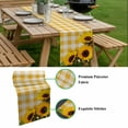 thumbnail image 5 of Spring Sunflowers Table Runner - 70 Inch Long, Kitchen Dining Table Runner Dresser Scarves, Yellow White Plaid Farmhouse Rustic Farmhouse Decor for Coffee Tables Wedding Party Banquet, 5 of 8
