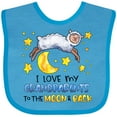 thumbnail image 3 of Inktastic I Love My Grandparents to the Moon and Back Cute Sheep Boys or Girls Baby Bib, 3 of 4
