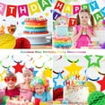 thumbnail image 4 of Jestar Colorful Birthday Decorations Kit with Banner, Honeycomb Balls & Streamers - Rainbow Party Supplies Decor Theme, 4 of 7