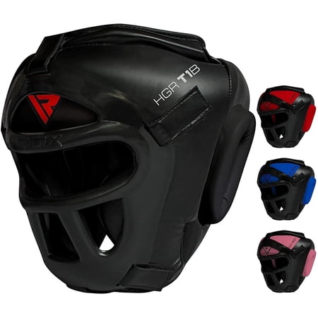 RDX Headgear for Boxing, MMA Training, Adjustable Padded KARA Head Gear for Kickboxing, Sparring, Martial Arts