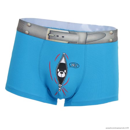 

Soft Men Underwear Shorts Bear Print Underpants Sexy Trunks M-XL