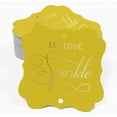 thumbnail image 2 of Inkdotpot Real Gold Foil Bracket Shape Paper Hang Tags Let Love Sparkle Wedding Favor Tags Pack Of 50, 2 of 6