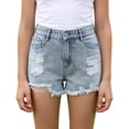 thumbnail image 3 of Jean Shorts for Kids Ripped Shorts Straight Leg Jean Shorts Girls Summer Clothes Girls Jean Shorts Size 9-10 Years, 3 of 8