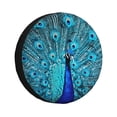 thumbnail image 1 of Balery Beautiful Blue Peacock Cubiertas para Neumáticos - Protector Resistente para Neumáticos de Camioneta, SUV, Remolque, Camper y RV-14 inch, 1 of 6