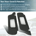 thumbnail image 7 of Unique Bargains Sun Visor Cover for Ford for Mustang 1994-2004, Vinyl Leather Trim, Car Sunvisor Protector Covering, Left and Right Side, Anti-Scratch, Black, 2 Pcs, 7 of 7