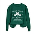 thumbnail image 4 of Ecqkame Patrick's Day Sweatshirts Floral Printed Shirt Casual Irish Gift Long Sleeve Crew Neck Graphic Pullover Tops B-Green XL on Clearance, 4 of 4