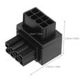 thumbnail image 2 of unbranded Conector Ángulo Recto 8 Para Fuente De CPU Base Negro, 2 of 8