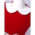 thumbnail image 5 of CHICTRY Kids Girls Christmas Party Long Sleeve Dress Doll Collar Velvet Miss Santa Dress New Year Outfit Red 8, 5 of 7