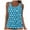 Sky Blue, variant on cocolona Womens Plus Size Tankini Tops Built-in Bra Bathing Suit Tops Casual Loose Polka Print Blouson Swimsuits Tops