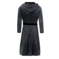 thumbnail image 5 of Men's Winter Lengthened Plush Shawl Bathrobe Home Clothes Long Sleeved Robe Coat, 5 of 6