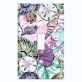 thumbnail image 2 of Metal Light Switch Wall Plate Outlet Cover (Sea Snail Starfish Pastel Glitter Reef Bubbles - Single Toggle), 2 of 2