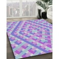 thumbnail image 2 of Ahgly Company Indoor Square Patterned Blue Novelty Area Rugs, 8' Square, 2 of 6