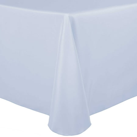 

Ultimate Textile 60 x 84-Inch Oval Polyester Linen Tablecloth Ice Blue