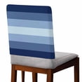 thumbnail image 2 of Navy Blue Chair Covers Set of 1 Ombre Stripe Chair Back Covers Stretch Removable Washable Slipcovers Protector for Dining Room Kitchen Party Decor, 2 of 5