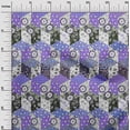 thumbnail image 3 of oneOone Rayon Purple Fabric Floral Sewing Craft Projects Fabric Prints By Yard 56 Inch Wide, 3 of 4