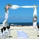 thumbnail image 5 of Arco de boda, flores, señal de de bienvenida, arreglo floral, botín de flores artificiales para puerta delantera, adorno de pared de boda, 5 of 7