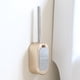 thumbnail image 5 of Cepillo de pared para inodoro, baño, lavabo, mango de acero inoxidable, cepillo con caja de soporte, dorado seitruly  HA000134-03B, 5 of 6