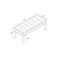 thumbnail image 3 of Linon Banc Rembourré en Bois Loire Cabriolet Beige, 3 of 3