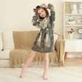 thumbnail image 3 of FORMRS Niños Bathrobe Unisex Hooded Robe Soft Plush Pajamas Sleepwear, Size 7-9T, Ghost in Strawberry Fields, 3 of 7