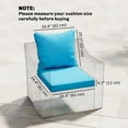 thumbnail image 3 of Outsunny Outdoor Chair Cushions with Backrest for Garden Patio, Turquoise, 3 of 10