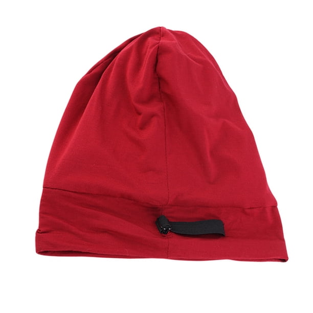 Qarigey Sombreros Skullies Gorros Turbantes Unisex Satén Forrado Underscarf Caps Espesar Bonnet Hijabs Cover Headwear Head Wrap Gifts Sombreros vino rojo Qarigey AP010842-03B