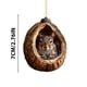 thumbnail image 3 of Adornos navideños de animales | Colgantes de búho y mapache para el árbol | Decoraciones navideñas planas de acrílico para colgar en coronas de árbol de Navidad o en la pared, 3 of 5