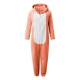thumbnail image 4 of LIJCC Kid Girls Fleece Lined Onesies Pajamas Warm Zip Up Hooded Fuzzy Sherpa One Piece Onesie Winter Romper Flannel Loungewear Sleepwear, 4 of 6