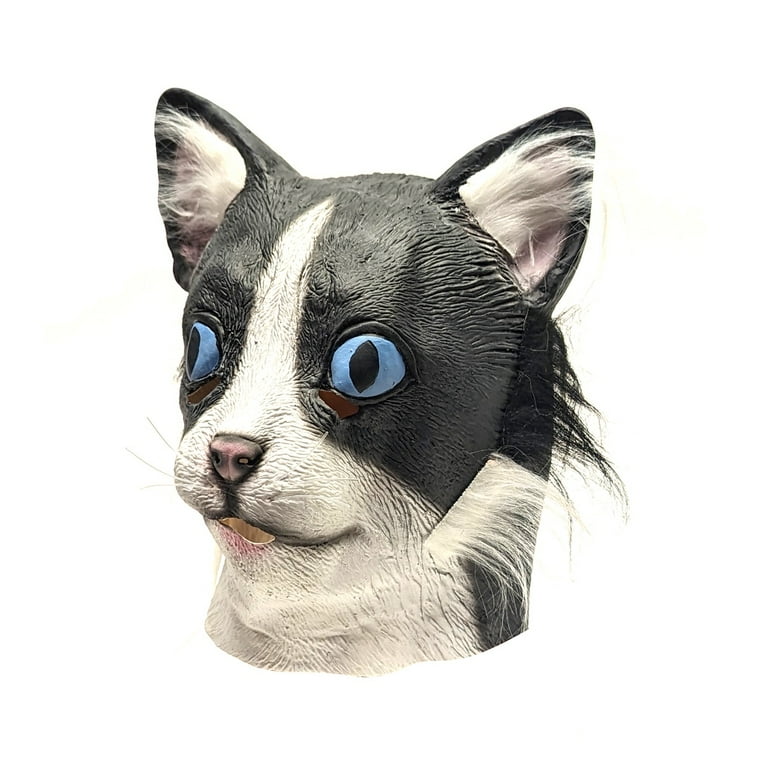 Full Face Furry Cat Head Mask Cosplay Scary Movie Props Adult Halloween Costume Full Face Furry Cat Head Mask Cosplay Scary Movie Props Adult Halloween Costume
