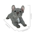 thumbnail image 2 of Hi-Line Gift Ltd. Tranquil Blue Hues: Polyresin Lying French Bulldog Figurine in Grey Blue, 2 of 6