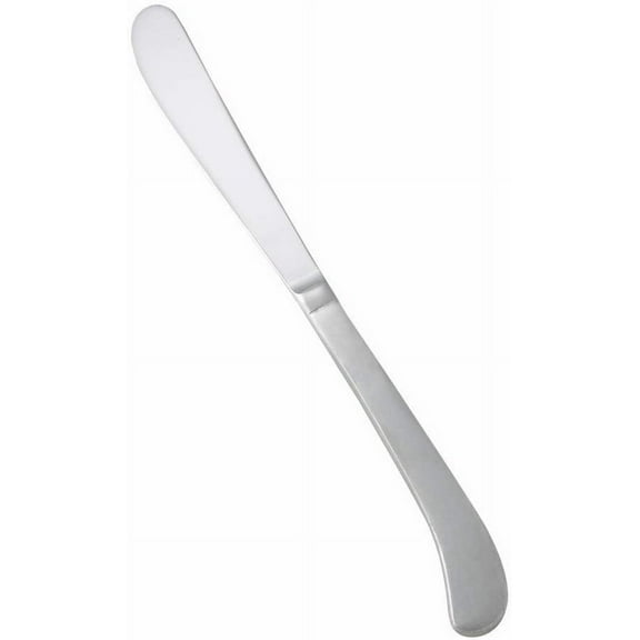 Winco 0015-08, Lafayette Heavyweight Dinner Knife, 18/0 Stainless Steel, Satin Finish, 12/Pack