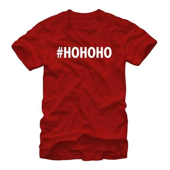 Men's Lost Gods Christmas Hashtag Ho Ho Ho Graphic Tee Red X Large