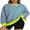 Pink-Green, variant on SHEWIN Women Plus Size Striped Pullover Casual Soft Sweatshirts for Cricket Volleyball Black White 4X