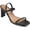 Black, variant on Journee Signature Womens Lenonn Leather Square Toe Heels