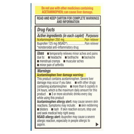 Equate Dual Action IBU/APAP, 36 Count