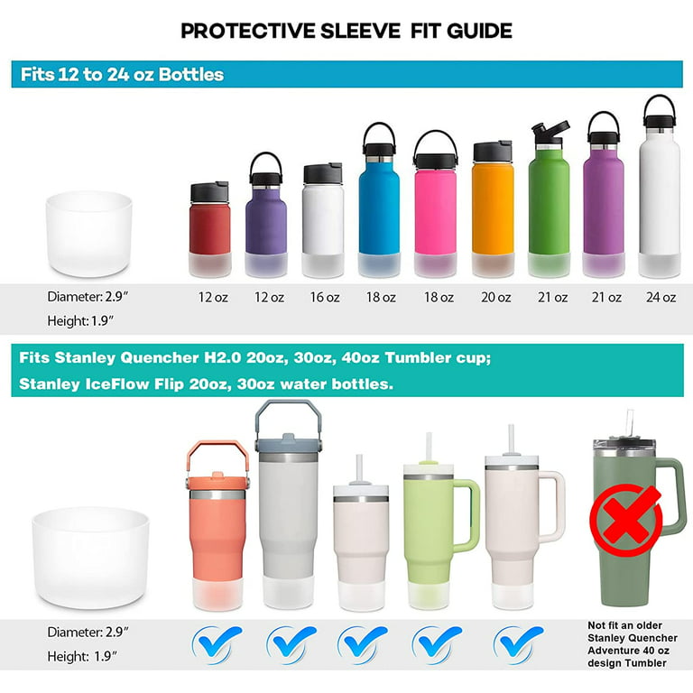 2Pcs Silicone Boot for Simple Modern Trek 40 Oz Tumbler with Handle Sleeve  Cover