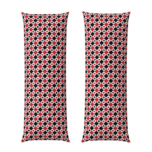 Balery Playing Cards Funda Protectora para Almohada Corporal de Algodón Hipoalergénico con Cierre(55 x 21 pulgadas), Almohadas No Incluidas