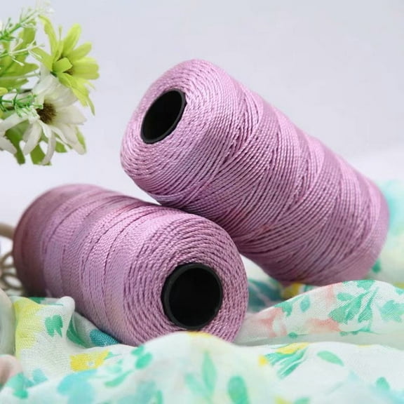 suxuMhao Yarn for Crocheting - 2 Pack x 100g Nylon Blend Shiny Thread - Premium Craft Yarn for DIY Projects, Knitting & Home Decor,purple