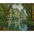 thumbnail image 2 of Henri Biva 14x12 Gold Ornate Wood Frame and Double Matted Museum Art Print Titled - Midsummer Water Lilies, 2 of 4