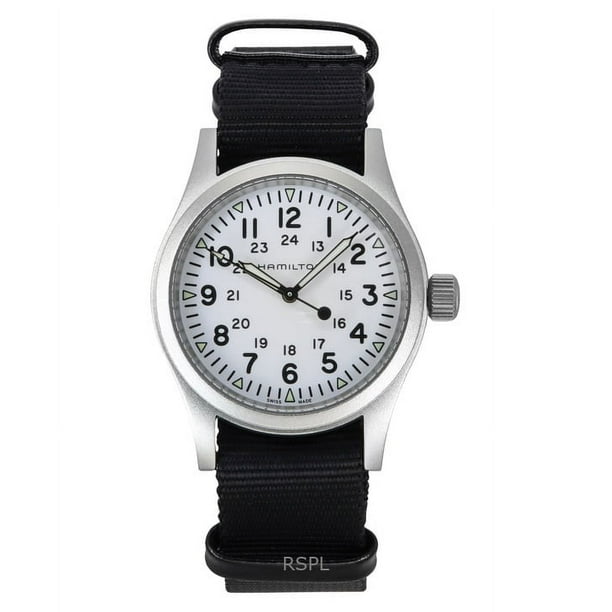 Hamilton Khaki Field Textile Strap White Dial Automatic H69439910 Men's Watch